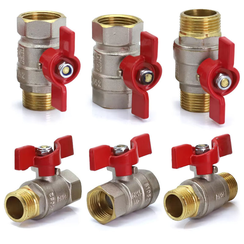 MUCIAKIE Messing und Kupfer Kugelhahn Fitting Adapter Set in Gold für Gartenbewässerung mit 1/2", 3/4" und 1" Anschlüssen - Bild 6
