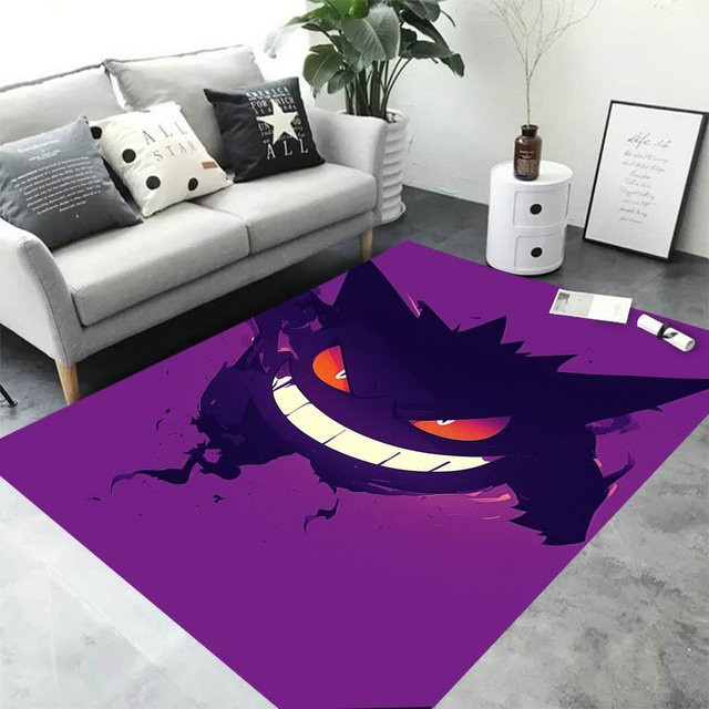 Miniso Gengar Pokemon Anime Teppich, lila, B/T: 120 x 160 cm - Bild 1