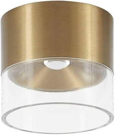 Lindby LED Deckenleuchte Dalila in Gold/Messing mit transparentem Glas für Wohnzimmer und Flur
