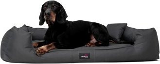 Tierlando GOOFY Orthopädisches Hundebett aus Polyester mit abnehmbarem Matratzenschoner, schwarz/graphit, B/T/H: 90 x 75 x 22 cm - Bild 1
