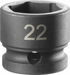 Facom Stubby Steckschlüssel 22mm aus Chrom-Molybdänstahl in Grau - Bild 1