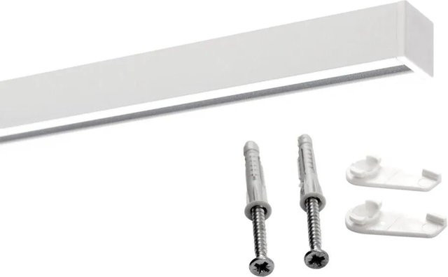 Deco-Raum Gardinenschiene Square nach Maß, gerade, Deckenmontage, Weiß, Länge: 160 cm - Bild 1