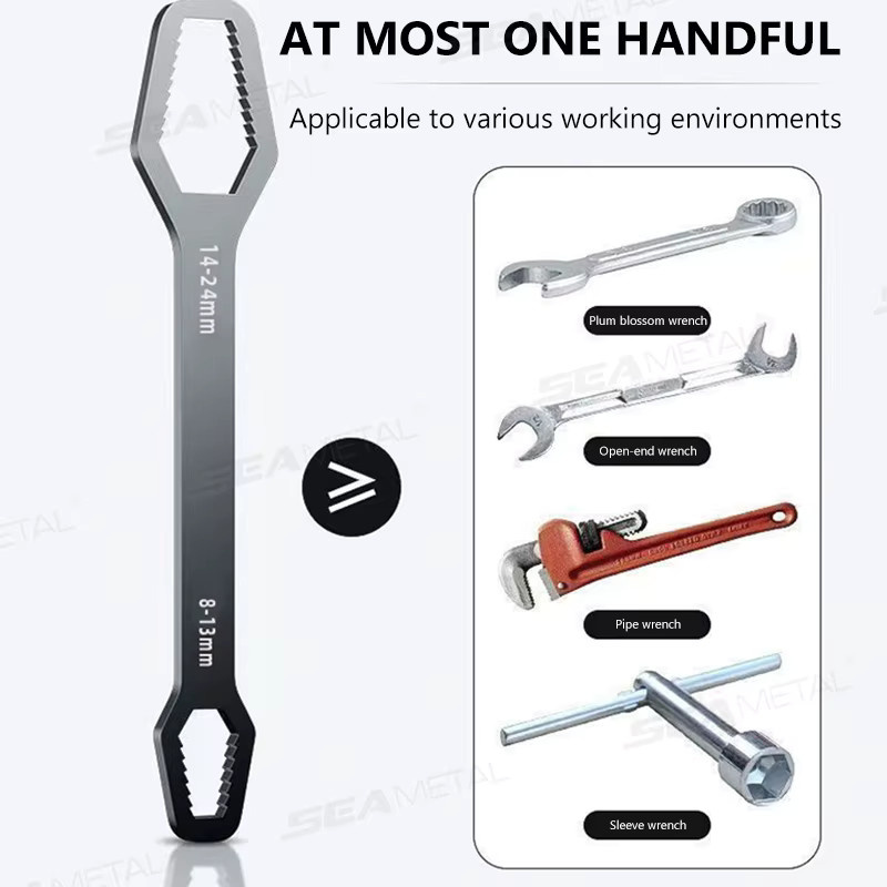 SEAMETAL Universal-Torx-Schraubenschlüssel als verstellbarer Doppelkopf-Mehrzweck-Schraubenschlüssel für Reparaturen, 3–17 mm und 8–24 mm - Bild 4