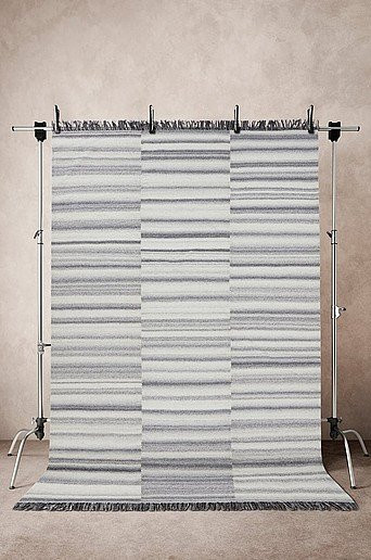 Jotex MELLA Wollteppich mit Fransen, grau, gestreift, B/T: 200 x 300 cm - Bild 1