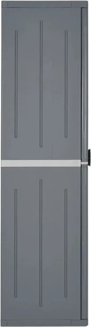 vidaXL Gartenschrank in Grau mit Rattan-Optik aus Polypropylen, B/T/H: 65 x 45 x 172 cm - Bild 1
