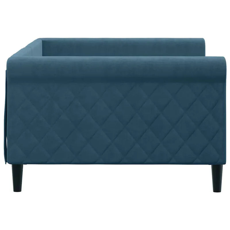 Vidaxl Schlafsofa mit Schlaffunktion aus Samt in Blau, B/T/H: 100 x 200 cm - Bild 3