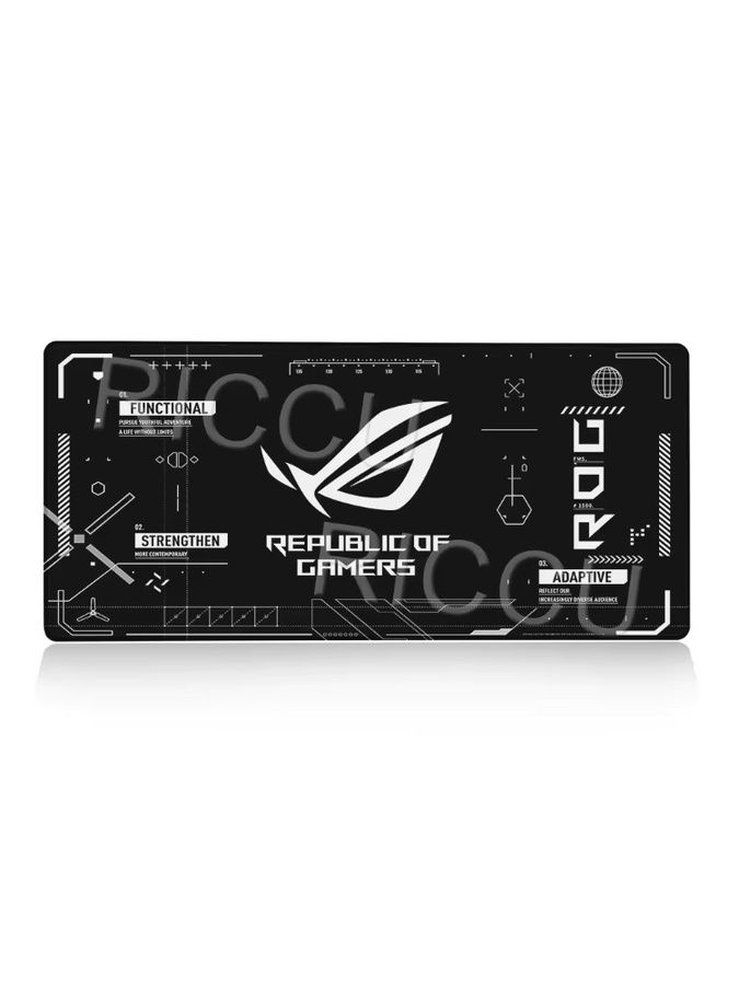 ASUS ROG Gaming Mauspad Extended Aesthetics in Schwarz mit rutschfester Kantenverstärkung - Bild 4