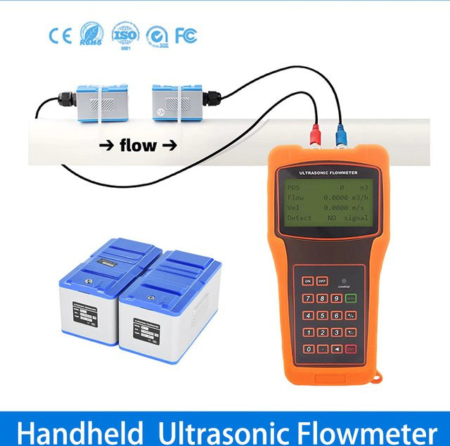 ZUIDID Handheld-Ultraschall-Durchflussmesser TUF-2000H Tragbarer Digitaler Ultraschall-Wasserdurchflussmesser zum Anklemmen mit IP68 Schutz für Flüssigkeitsleitungen - Bild 1