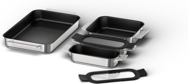 Siemens Pro Induction Flex Pfannen-Set HZ9FF040, 4-teilig, Schwarz - Bild 1