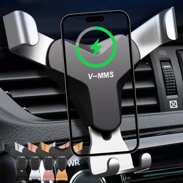 Universelle Handyhalterung für die Lüftung mit Schwerkraft-Mechanismus für Auto Navigation und GPS in Schwarz oder Blau - Bild 1
