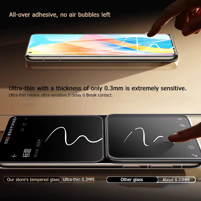 Gehärtetes Glas Display Schutz für Oppo A78 4G K13 Turbo Pro K12 K11 K10 5G A98 A97 A96 in Transparent - Bild 3