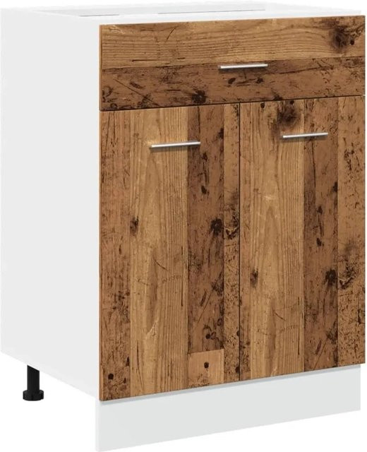 vidaXL Unterschrank Lyon in Altholz-Optik, Braun, B/T/H: 60 x 46 x 81,5 cm - Bild 1