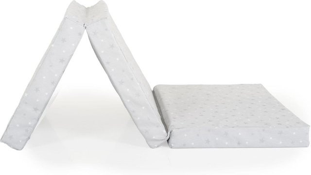 Moni Babybett Klappmatratze Mirage in Grau mit waschbarem Bezug und Reißverschluss, B/T/H: 120 x 60 x 6 cm - Bild 1