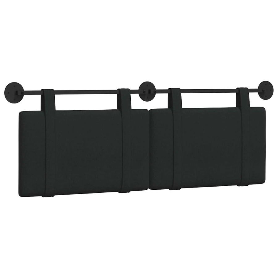 vidaXL Wandmontiertes Polsterpaneel in Schwarz, B/H/T: 130 x 55 x 5 cm - Bild 2