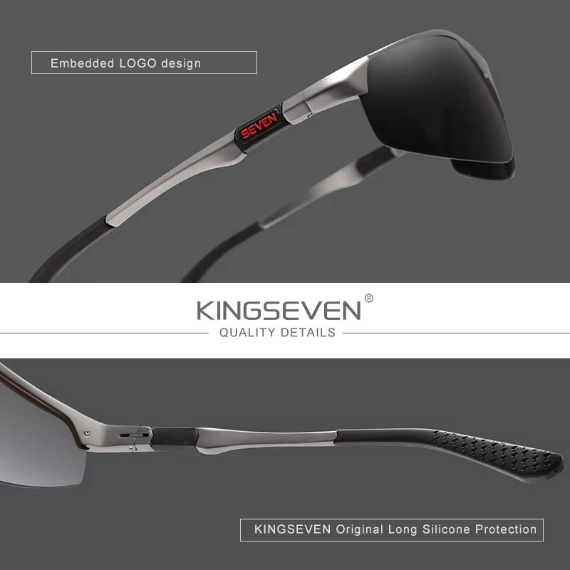 KINGSEVEN Sportsonnenbrille, Vollrand, black, unisex, polarisiert - Bild 4