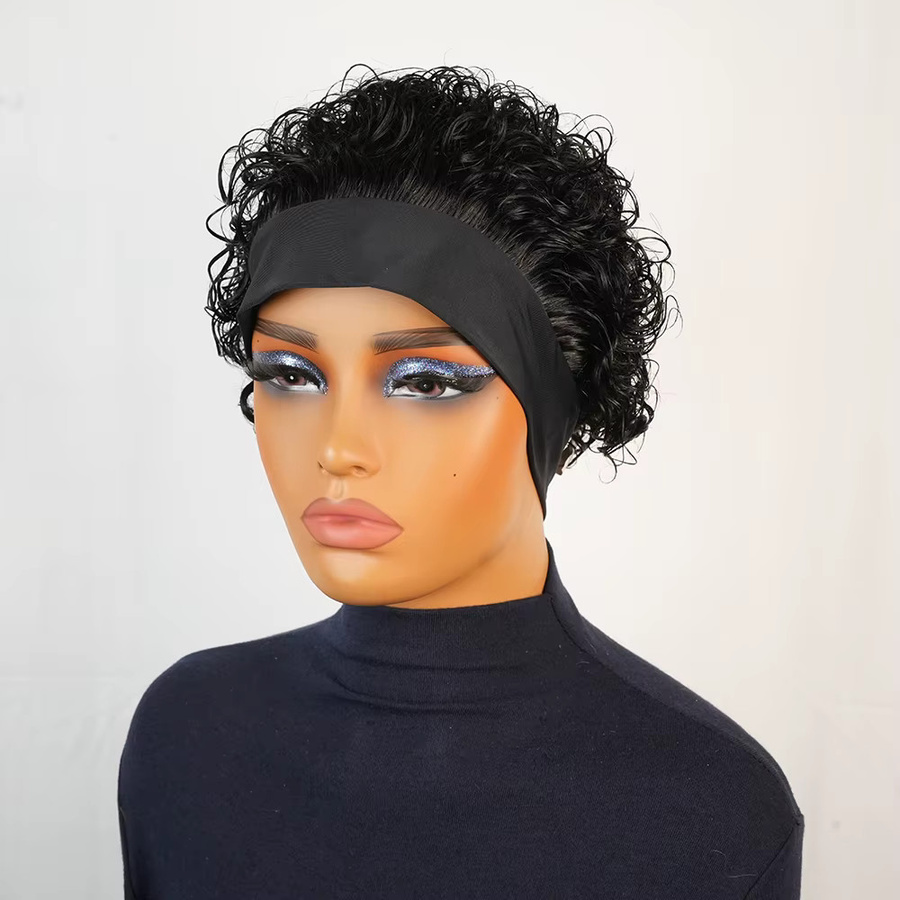 OYM HAIR Stirnband-Perücke, lockig, 100 % Echthaar, Damen - Bild 2