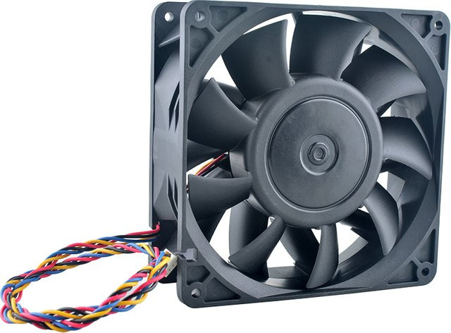 ANCHAOPU Hochgeschwindigkeits-Lüfter ACP-14050B-24PWM in Schwarz, B/T/H: 14 x 14 x 5 cm, DC 24 V, 1,30 A für Server und Inverter-Netzteile - Bild 1