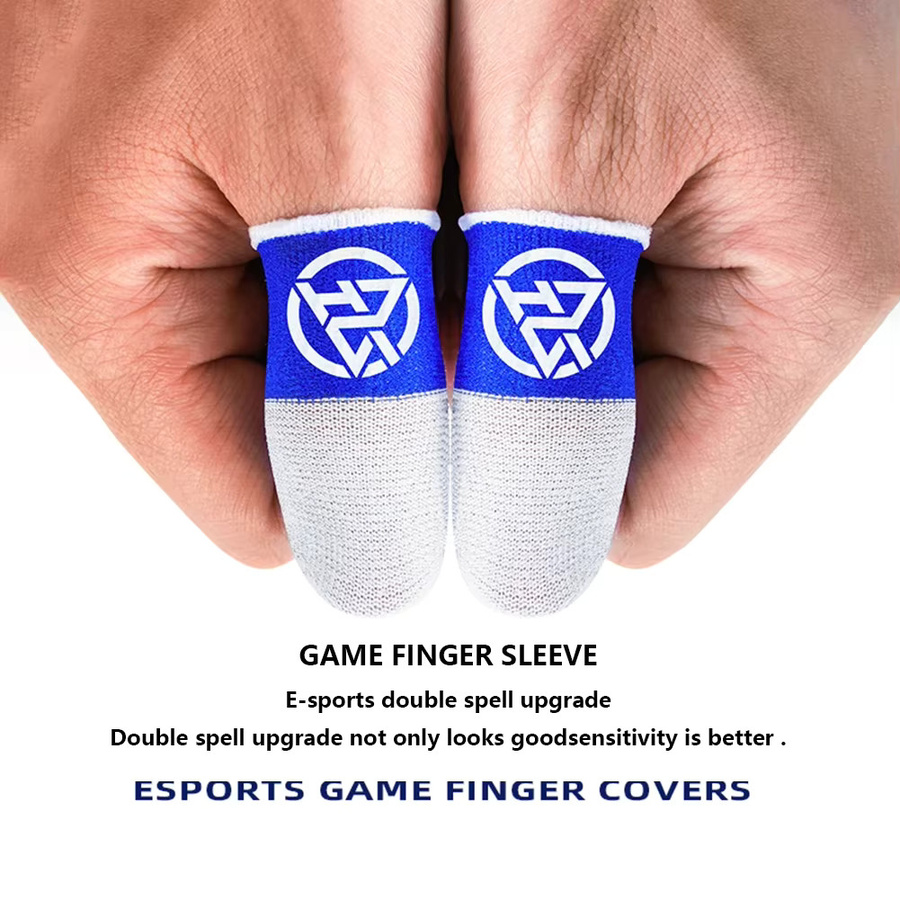 ALLOYSEED Fingerhüllen für Mobile Gaming, 3/10 Paar atmungsaktive Daumenhandschuhe, schweißfest und rutschfest, Touchscreen-Fingerabdeckung in Blau und Multicolour - Bild 3