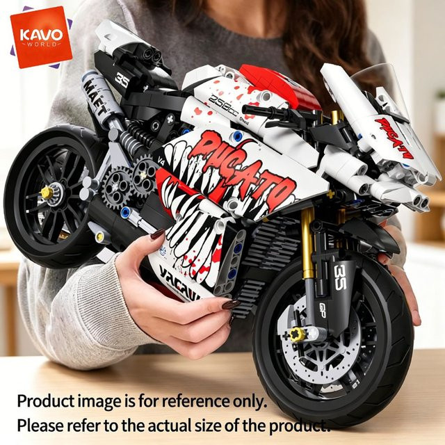 KAVOWORLD High-Tech V4 Rennmotorrad, Baukasten, Modell Bausteine - Bild 1