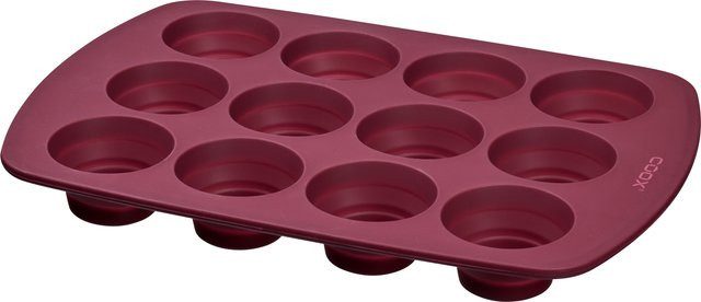 COOX Silikon-Muffinform in Rot - Bild 1