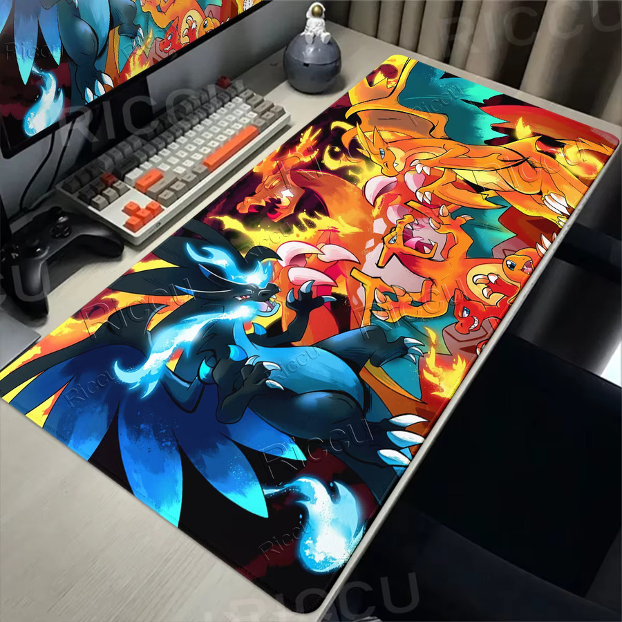 Potdemiel Anime Mauspad Pokemon Charizard Schreibtischunterlage in Multicolour - Bild 1
