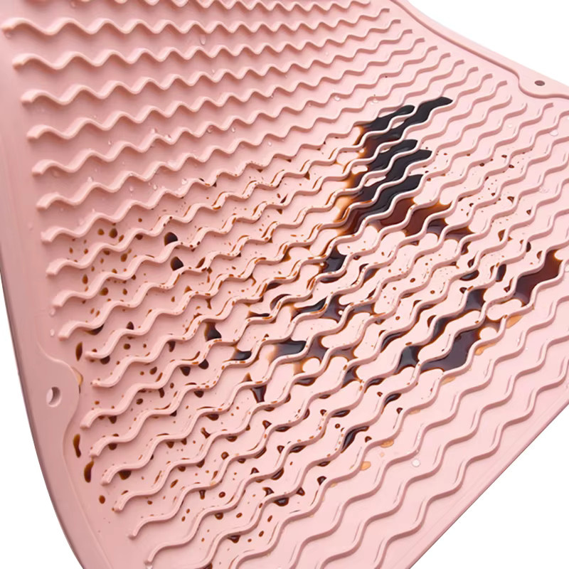 Leeseph Silikon-Geschirrtrockenmatte in Pink, B/T: 40 x 30 cm - Bild 2
