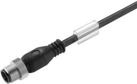 Weidmüller Sensor-Aktor-Steckverbinder M12 Stecker gerade, 4-polig, schwarz, Länge: 3,00 m - Bild 1