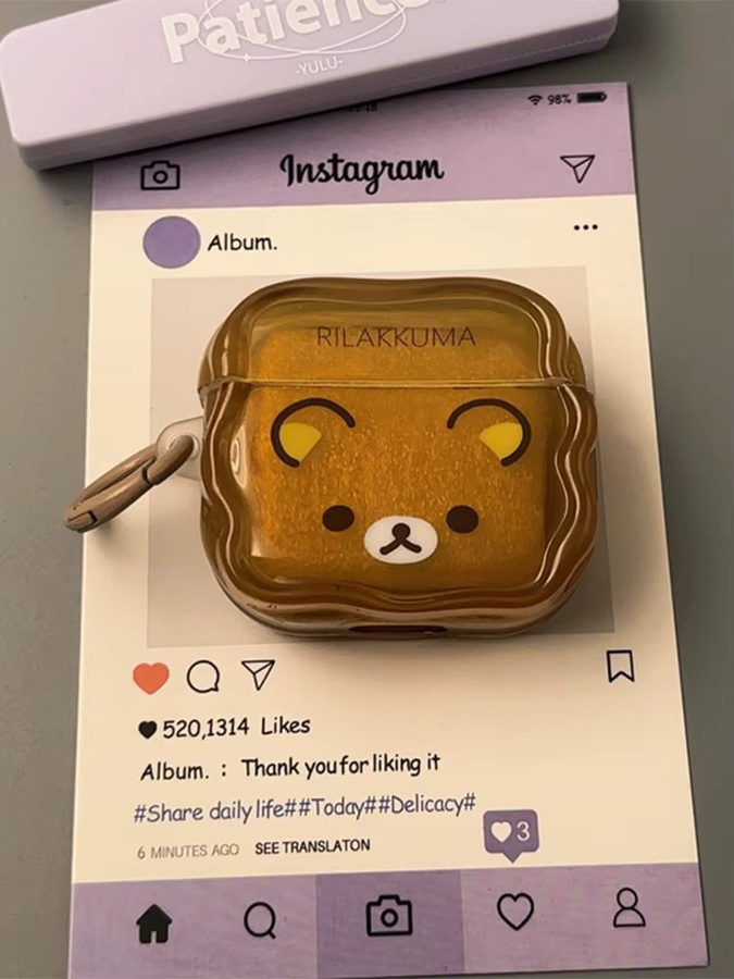 Cartoon Bär Schutzhülle für Apple AirPods Pro 2. Generation Bluetooth Kopfhörer - Bild 3