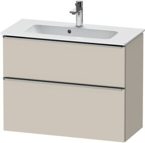Duravit Waschtischunterschrank D-Neo Compact, beige, wandhängend, B: 81 cm, T: 37,2 cm, H: 62,5 cm - Bild 1