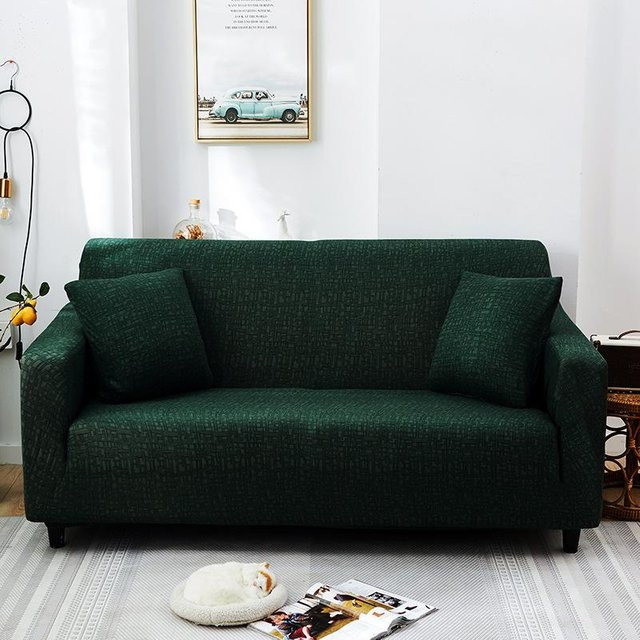 BC-Warm Home All-Inclusive Stretch-Sofabezug, grün, elastisch und rutschfest, für Sofas von 90-140 cm - Bild 1