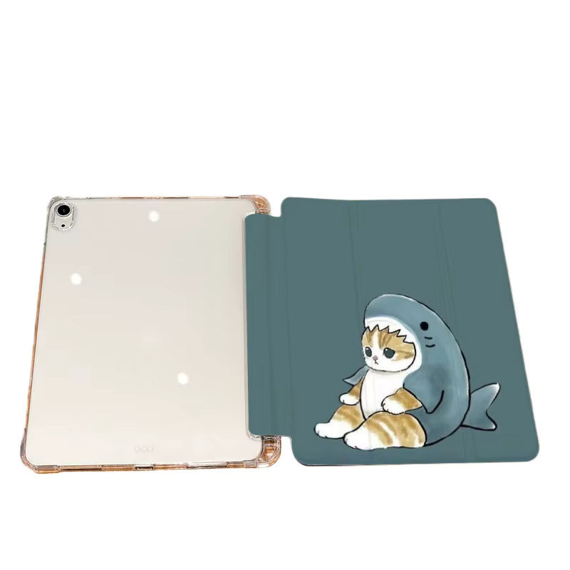 DecoPhone Tablet Hülle mit Hai-Hut Motiv für iPad Pro 10/11 Zoll und iPad Air Generationen in Blau - Bild 3