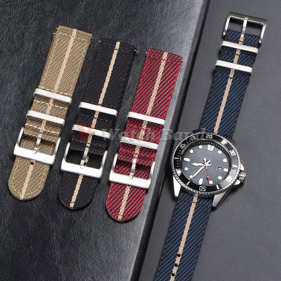 Omega Uhrenarmband Canvas Nylon, Schnellverschluss, Unisex - Bild 1