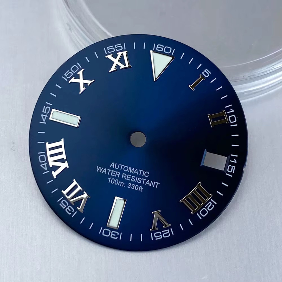 Tandorio Zifferblatt, Wimbledon Style, Römische Ziffer, Sunburst, 29 mm - Bild 3