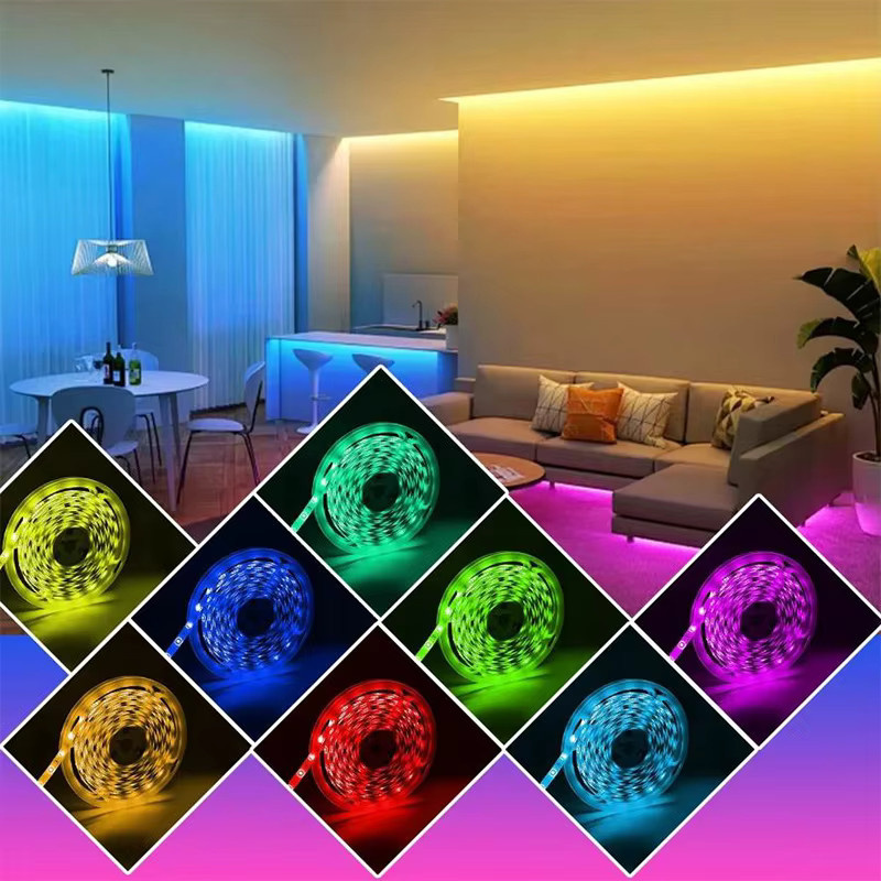 KcoiiFun RGB LED-Streifen mit App-Steuerung und 24-Tasten-Fernbedienung, USB 5V, Musik-Sync, Multicolour Flexibles Band für Party und Zuhause - Bild 2