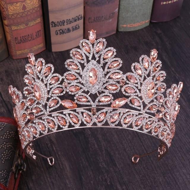 Wucifang Jewelry Diadem, Roségold, Kristall, Damen - Bild 1