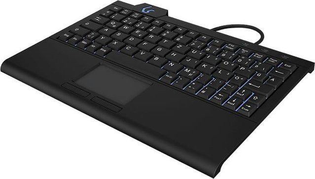 KeySonic KSK-3210ELU USB Tastatur mit Membrane-Technologie in Schwarz, QWERTZ Deutsch - Bild 1