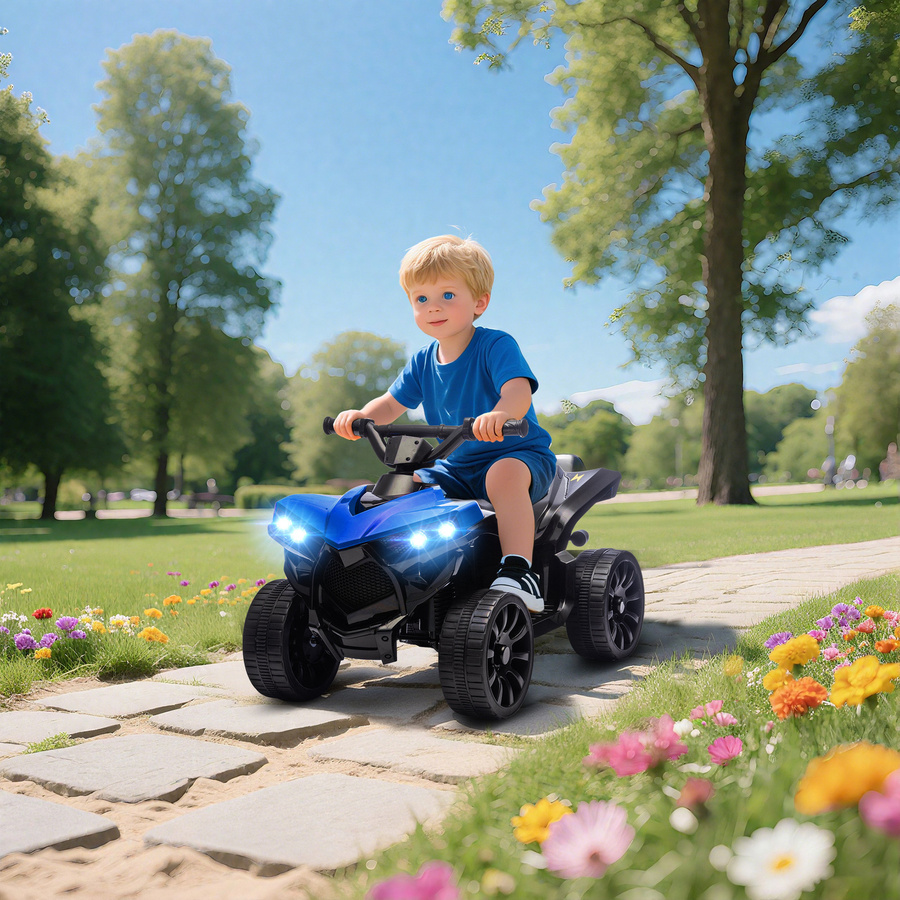 Aosom Kinder Quad Elektro 6V, Kinderfahrzeug, Blau, ab 3 Jahre - Bild 2