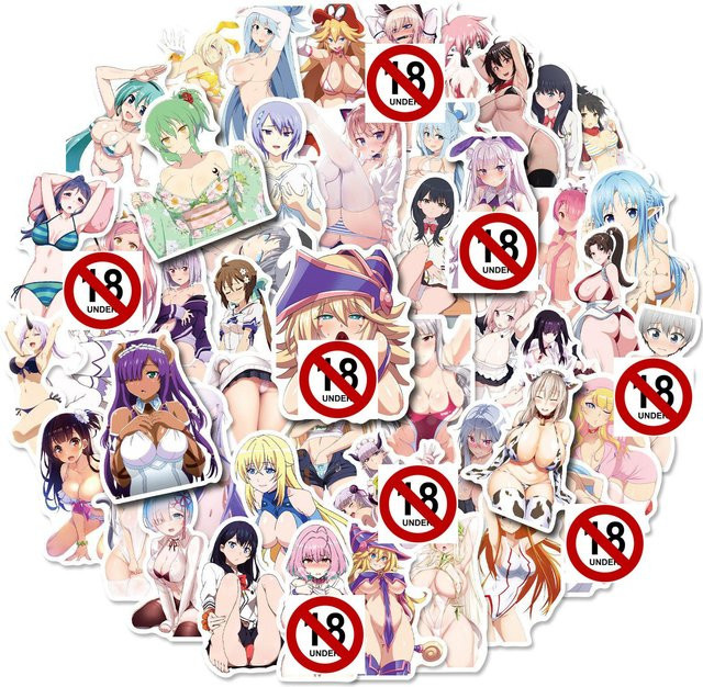 50 Stück Anime Aufkleber für Erwachsene von Yiran toy in Multicolour zur Dekoration von Laptop und Handy - Bild 1