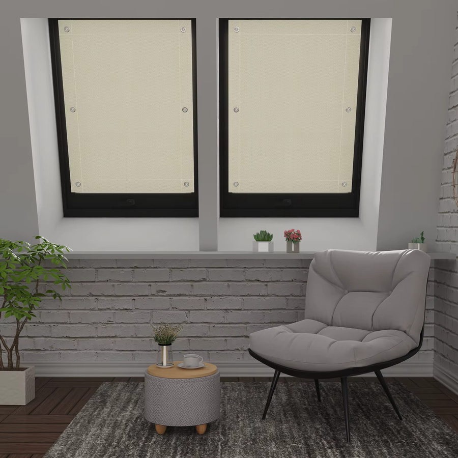 WOLTU Thermo-Dachfenster-Rollo zur Verdunkelung und als Sonnenschutz, Beige, ohne Bohren mit Saugnäpfen - Bild 3