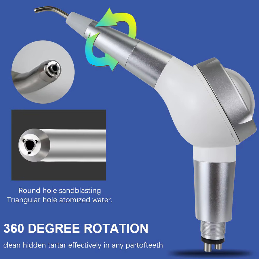 Kree Dental Air Prophy Jet Luft-Wasser-Polierer für Zahnarzt-Bleaching in Blau mit 2 oder 4 Löchern - Bild 2