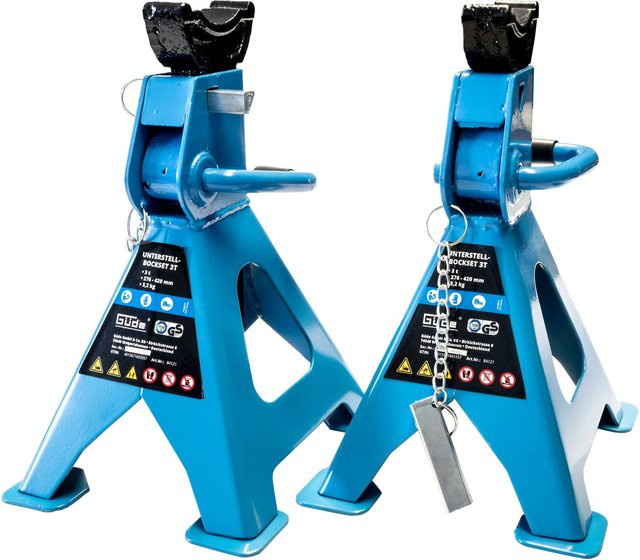 Güde Unterstellbock-Set 3T, 3-teilig, Blau, Tragkraft 3,0 t - Bild 1