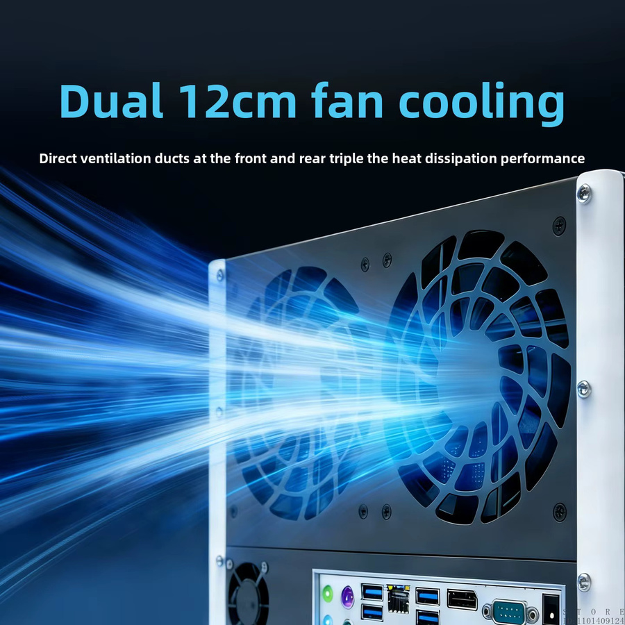 VBNM Mini-ITX NAS-Servergehäuse in Weiß mit 6-Bay Hot-Swap-Festplattenaufnahme für 2,5 und 3,5 Zoll sowie Dual 120mm Kühlung und PWM-Lüftersteuerung - Bild 3