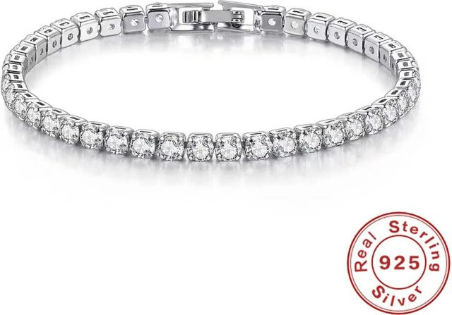 GINSTONELATE Armband, 925 Silber, Zirkonia, Damen - Bild 1