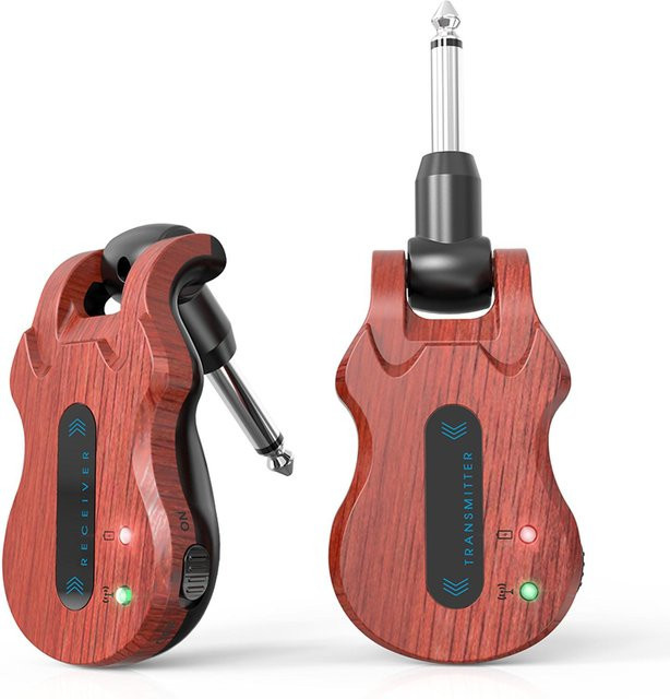 ammoon Kabelloses Gitarrensystem mit digitalem Sender und Empfänger in Braun - Bild 1