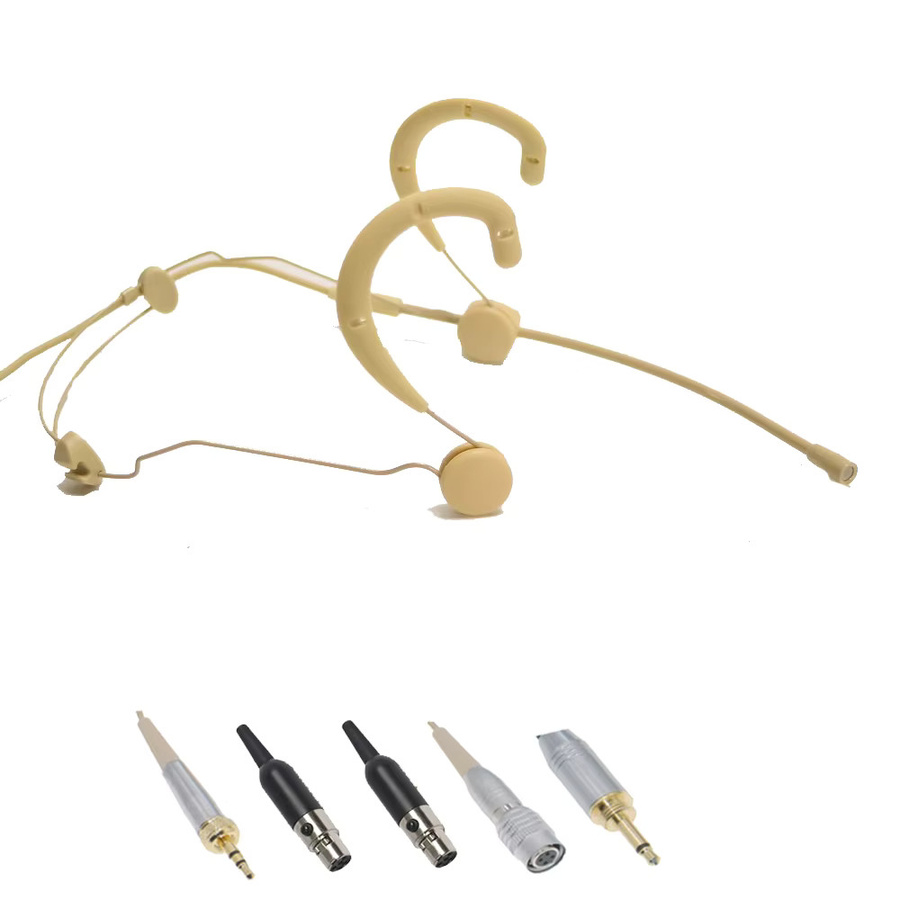 Universelles Beta54 Supernieren-Lavalier-Mikrofon in Beige für Shure 4-Pin TA4F sowie Sennheiser und AKG 3-Pin Anschlüsse - Bild 1