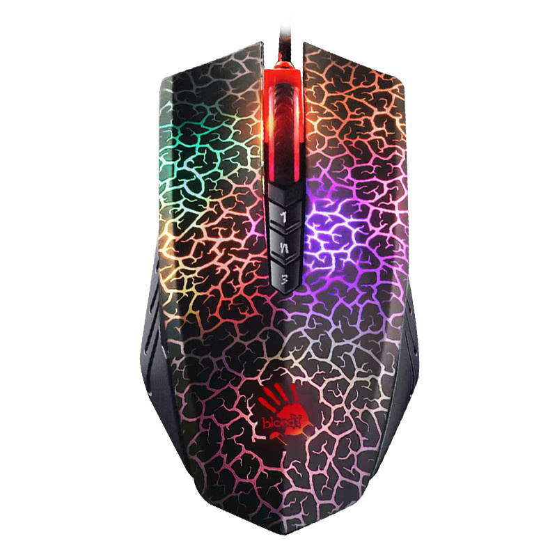 A4TECH A70 Bloody Light Strike Gaming-Maus in Schwarz mit 100–6200 CPI und 6 Scharfschützenmodi - Bild 2