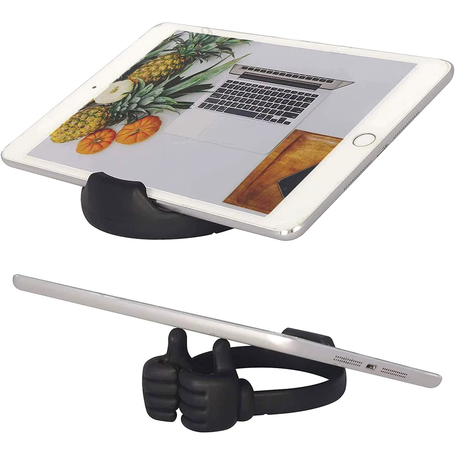 Universal Daumen-Handyhalter und Tablet-Ständer in Orange für iPhone, Huawei und iPad - Bild 4