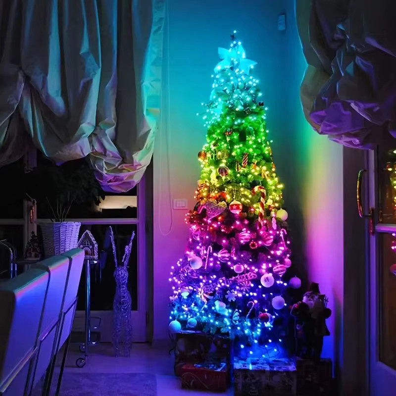 TLEDMP RGB-Lichterkette mit App-Steuerung und Musik-Synchronisierung, Multicolour, USB-Betrieb - Bild 2
