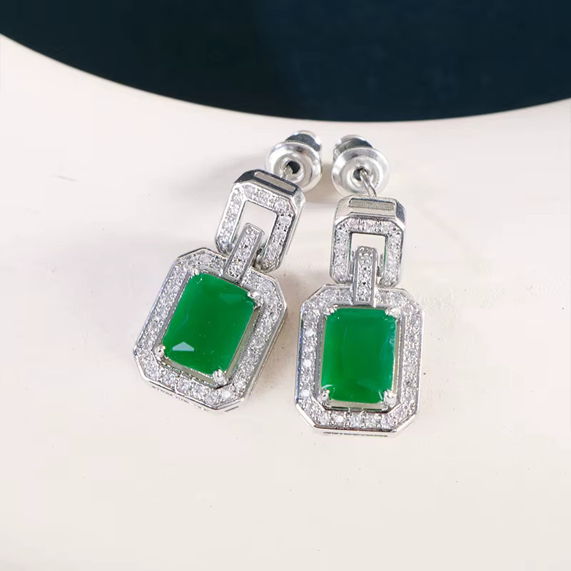 Cellacity Ohrstecker, 925 Silber, Smaragd, Damen - Bild 5