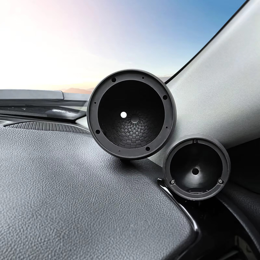 2er-Set Auto Lautsprecher Halterung und Gehäuse für Mid-zu-High-Range Lautsprecherboxen in Schwarz - Bild 2